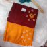 Bandini Printed Soft Cotton Maroon with Yellow