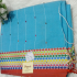 Bengal Cotton with Cross Stitch Design Blue
