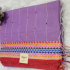 Bengal Cotton with Cross Stitch Design Lavender