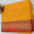 Bengal Cotton with Cross Stitch Design Orangish Yellow