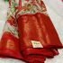 Kalamkari Printed with Gold Zari Border Peach
