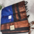 Kalyani Cotton Saree Blue with Black