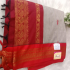 Kalyani Cotton Saree Grey with Red