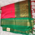 Kalyani Cotton Saree Hot Pink with Green