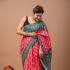 Mul Mul Soft Cotton Saree Pink & Green