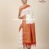 Kalyani Cotton Saree White with Red