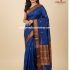 Kalyani Cotton Saree Blue with Black