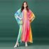 Feather Silk with Digital Print Kaftan