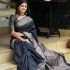 Maheswari Silk Cotton Saree  - Black Classic