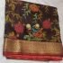 Digital Printed Art Silk with Copper Zari and Gold Zari Border