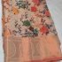 Digital Printed Art Silk with Copper Zari and Gold Zari Border