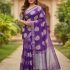 Linen Cotton with Floral Printed Saree