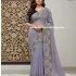 Fancy saree with sequin and thread embroidery work